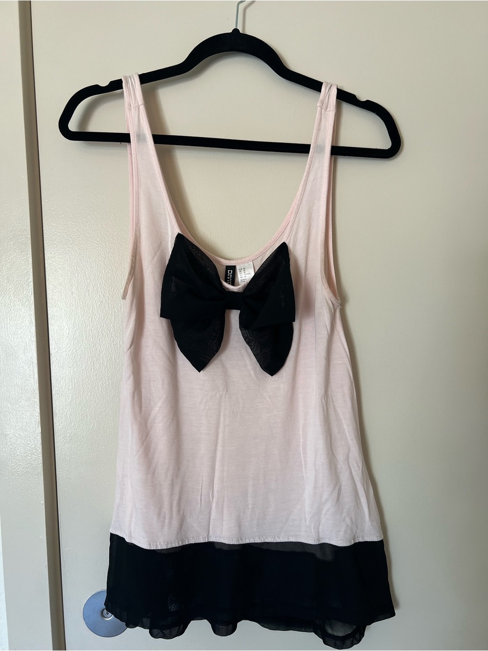 Light Pink Bow Tank Top